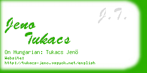 jeno tukacs business card